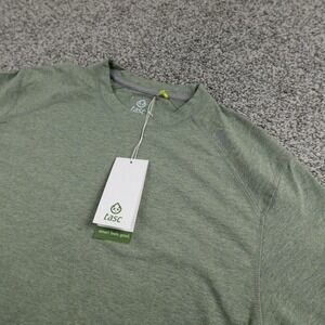 Tasc Performance Shirt Mens S Green Bamboo Tech Tee Short Sleeve Organic Cotton